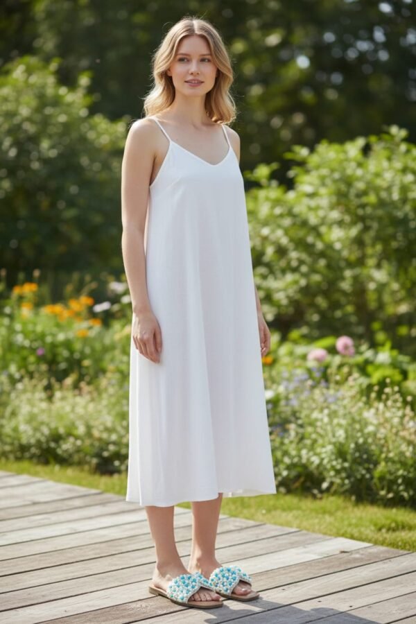 Pearl & Turquoise Embellished Flat Sliders