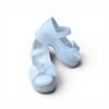 Girls Classic Bunny Bow Ballerina Shoes – White