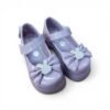 Girls Classic Bunny Bow Ballerina Shoes – Purple