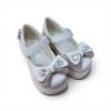 Girls Classic Bunny Bow Ballerina Shoes – Cream