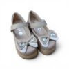 Girls Classic Bunny Bow Ballerina Shoes – Beige