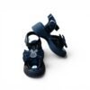 Girls Pearl Bunny Bow Platform Sandals – Black