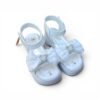Girls Pearl Bunny Bow Platform Sandals – White