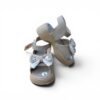 Girls Beige Bow Platform Sandals
