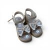 Girls Beige Bow Platform Sandals