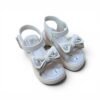 Girls White Bow Platform Sandals