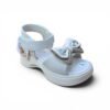 Girls White Bow Platform Sandals
