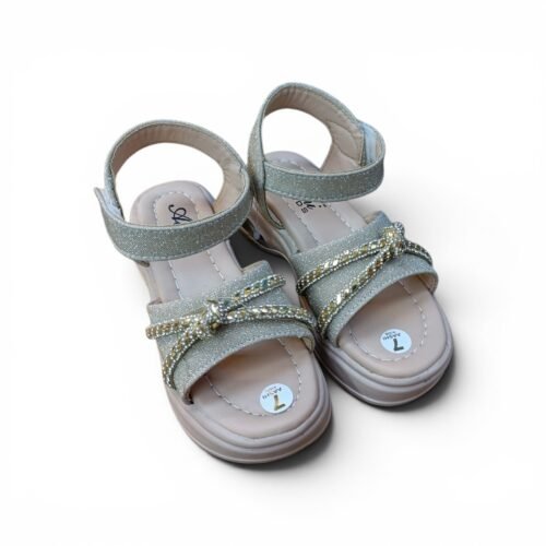 Aashi Kids Glitter Rhinestone Sandals - Cream