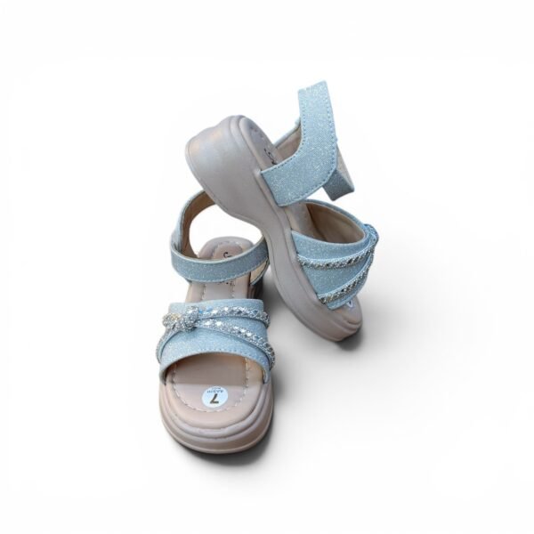 Aashi Kids Glitter Rhinestone Sandals - Blue