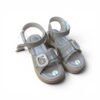 Girls Beige Rhinestone Wedge Sandals
