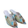 Women's Embellished Kitten-Heeled Sandals – Nude Blush