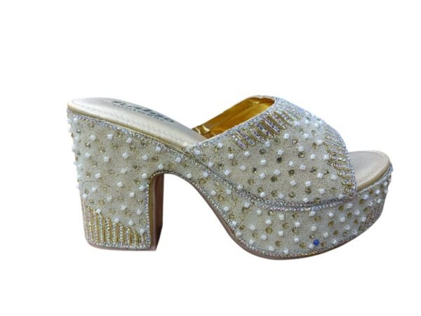 WhatsApp Image 2026-06-07 at 12.54.52 PM Pearl & Rhinestone Embellished Platform Mule Heels – Champagne Gold | 4 Inch Block Heel