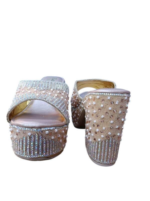 WhatsApp Image 2026-06-07 at 12.55.09 PM (1) Pearl & Rhinestone Embellished Platform Mule Heels – Rose Gold Pink | 4 Inch Block Heel