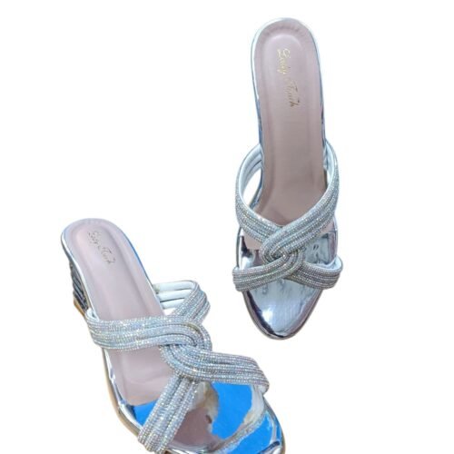 WhatsApp Image 2026-06-07 at 2.18.18 PM (1) Crystal Embellished Slip-On Mule Heels for Women – 2.5 Inch Metallic Block Heel Sandals