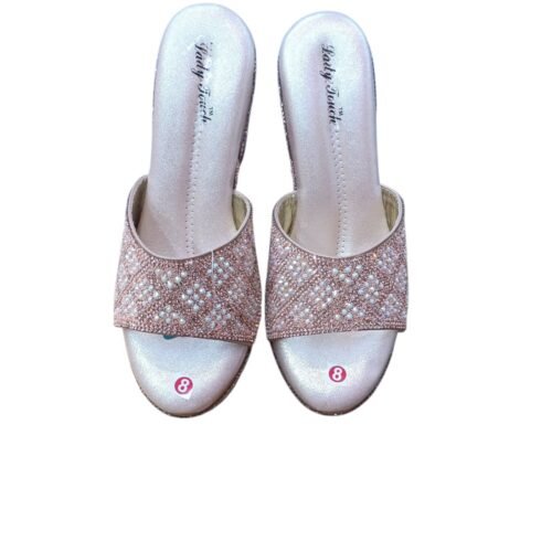 WhatsApp Image 2026-06-07 at 9.40.38 PM (1) Rose Gold Pearl & Rhinestone Platform Mule Heels for Women – 4 Inch Block Heel Sandals