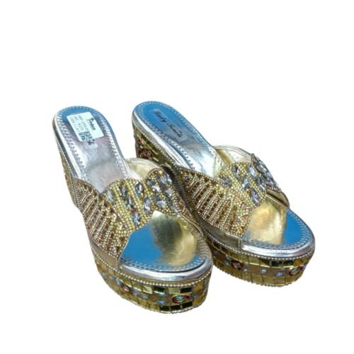 WhatsApp Image 2026-06-08 at 6.17.55 PM Lady Touch Golden Stone Work Platform Wedge Heels for Women – 4 Inch Party Wear Sandals