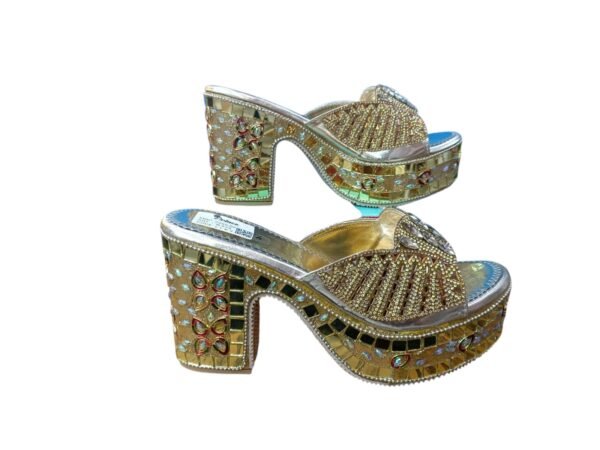 WhatsApp Image 2026-06-08 at 6.17.55 PM1 Lady Touch Golden Stone Work Platform Wedge Heels for Women – 4 Inch Party Wear Sandals