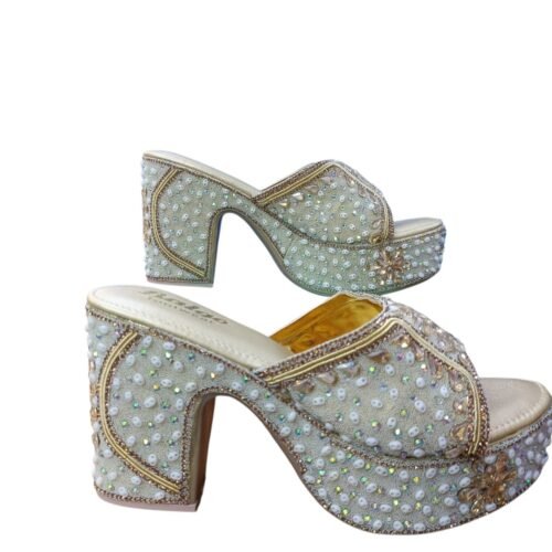 WhatsApp Image 2026-06-08 at 7.26.57 PM (1) AZ Footwear Cream Rhinestone Embellished Block Heels for Women – 4 Inch Elegant Sandals