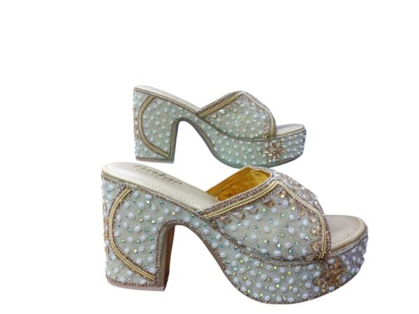 WhatsApp Image 2026-06-08 at 7.26.57 PM (1) AZ Footwear Cream Rhinestone Embellished Block Heels for Women – 4 Inch Elegant Sandals