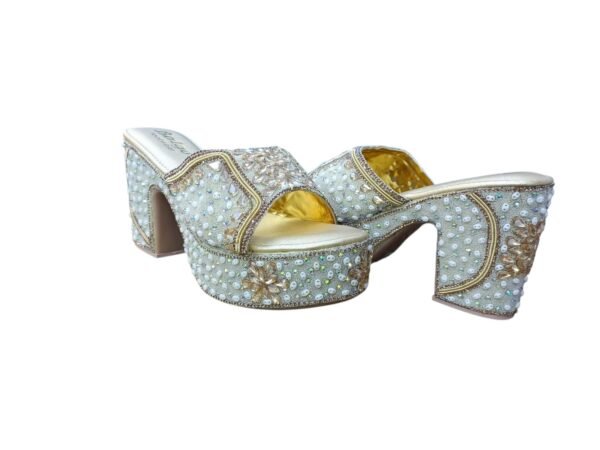 WhatsApp Image 2026-06-08 at 7.26.58 PM (1) AZ Footwear Cream Rhinestone Embellished Block Heels for Women – 4 Inch Elegant Sandals