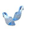 WhatsApp Image 2026-06-10 at 6.13.33 PM (1) Prince Footwear Women's Light Blue Embellished Sandals with Silver Detailing & 2-Inch Spool Heel