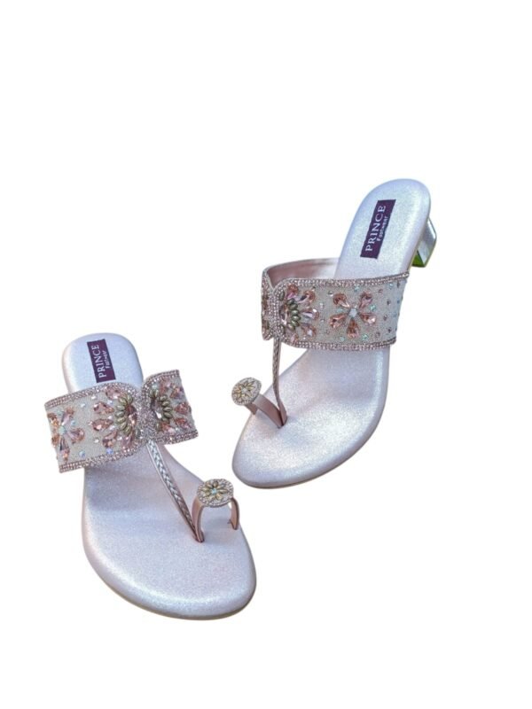 WhatsApp Image 2026-06-10 at 7.34.28 PM (2) Rose Gold Glitter Sandals with Gem-Embellished Strap – 1.5 Inch Heel