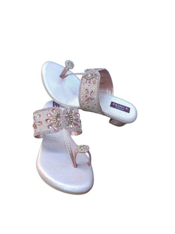WhatsApp Image 2026-06-10 at 7.34.28 PM Rose Gold Glitter Sandals with Gem-Embellished Strap – 1.5 Inch Heel