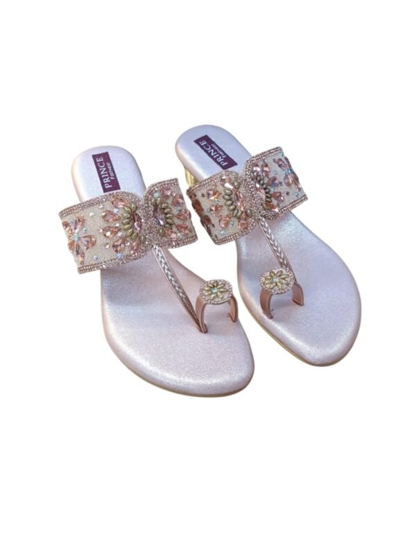 WhatsApp Image 2026-06-10 at 7.34.29 PM Rose Gold Glitter Sandals with Gem-Embellished Strap – 1.5 Inch Heel