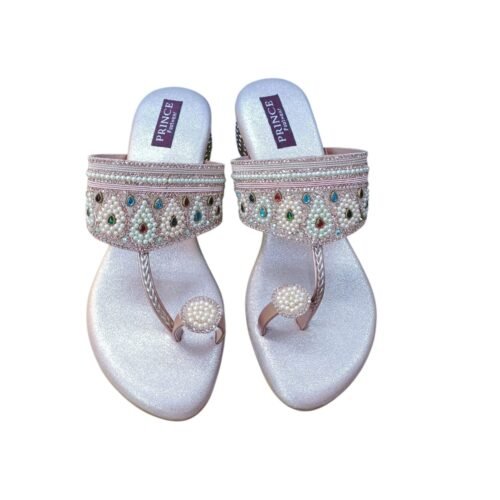 WhatsApp Image 2026-06-10 at 8.09.59 PM Rose Gold Glitter Sandals with Stone & Pearl Embellishments – 1.5 Inch Heel