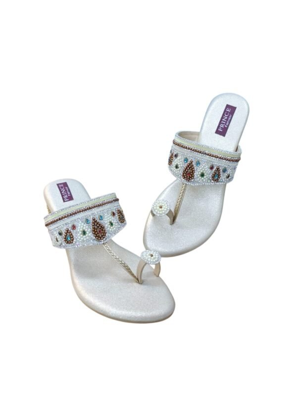 WhatsApp Image 2026-06-10 at 8.45.30 PM2 Rich Lady White Beaded & Stone Embellished Block Heel Sandals – 1.5 Inch Heel